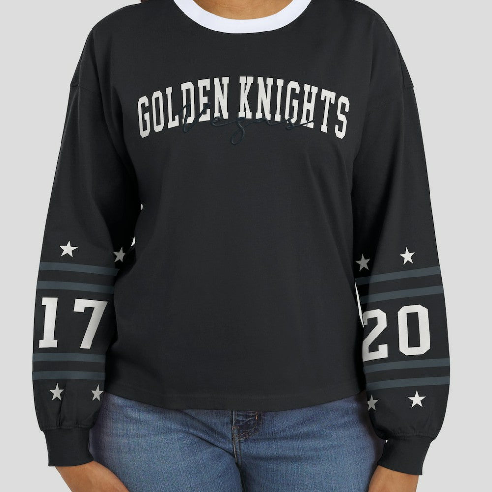 NHL Black Vegas Golden Knights WEAR by Erin Andrews Women's Long-Sleeve Sport T-Shirt