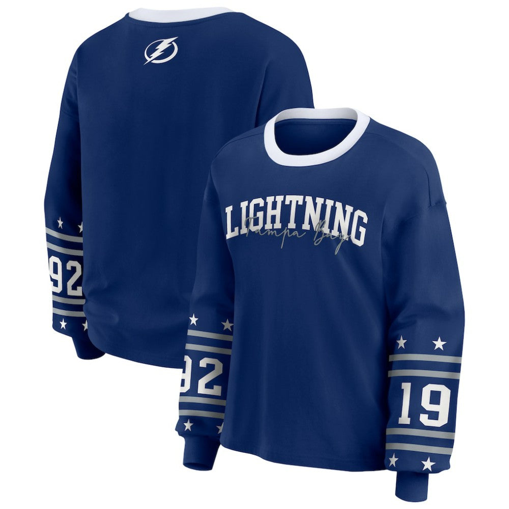 NHL Blue Tampa Bay Lightning WEAR by Erin Andrews Women's Long-Sleeve Sport T-Shirt