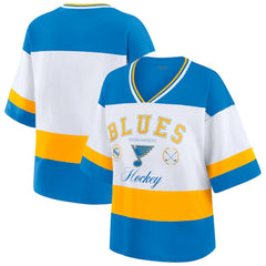 NHL Blue/White St. Louis Blues WEAR by Erin Andrews Women's Jersey Style Tee