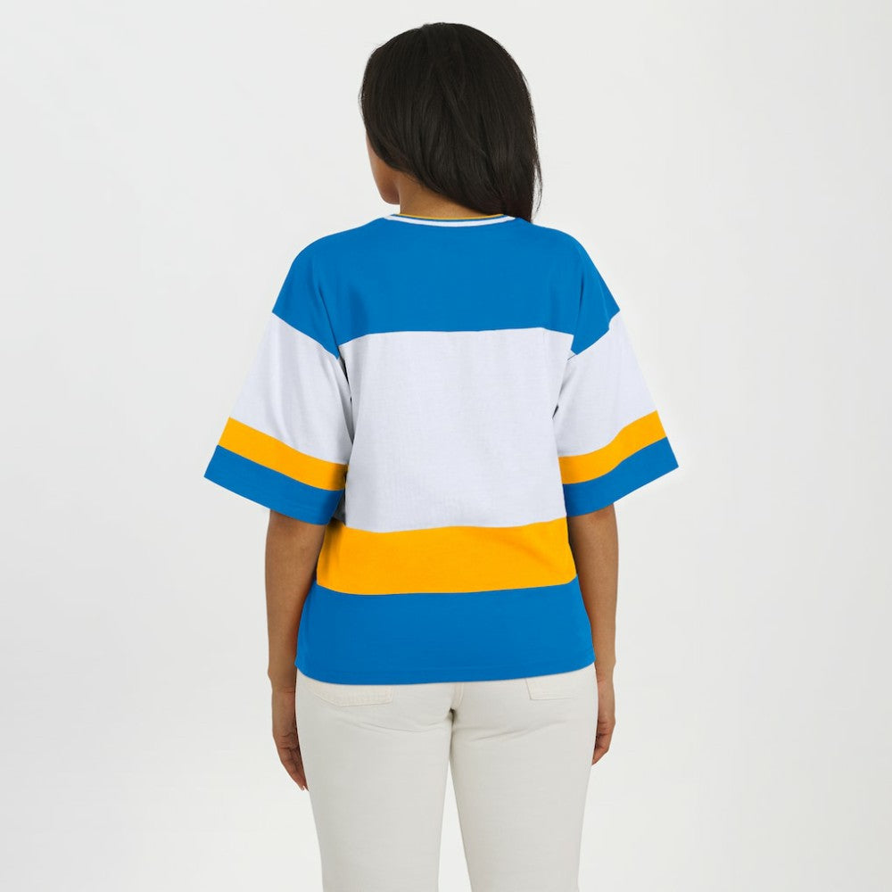 NHL Blue/White St. Louis Blues WEAR by Erin Andrews Women's Jersey Style Tee