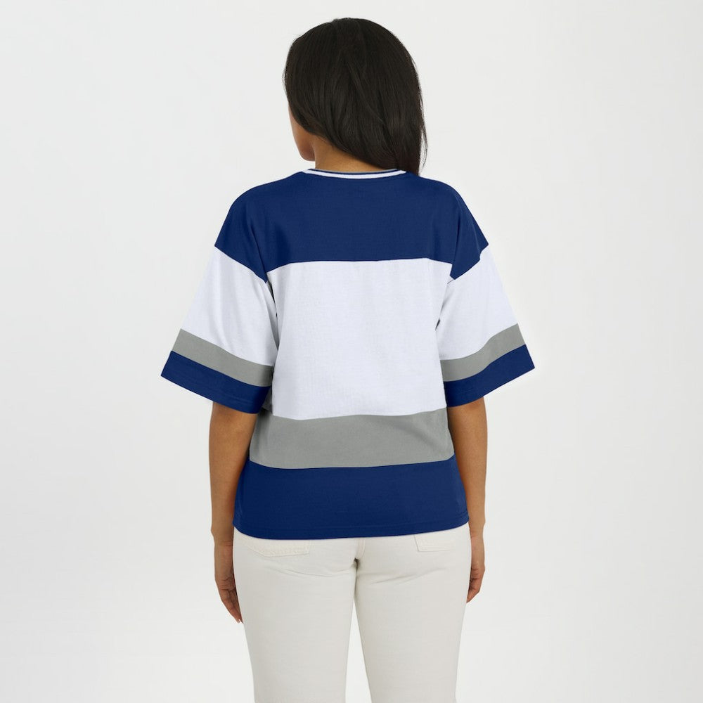 NHL Blue/White Tampa Bay Lightning WEAR by Erin Andrews Women's Jersey Style Tee
