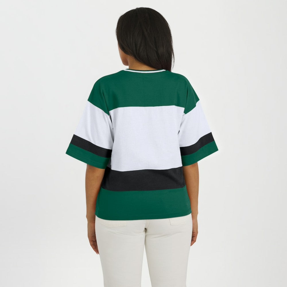 NHL Green/White Minnesota Wild WEAR by Erin Andrews Women's Jersey Style Tee