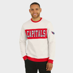 NHL Cream Washington Capitals Darius Rucker Collection by Fanatics Colorblock Pullover Sweatshirt