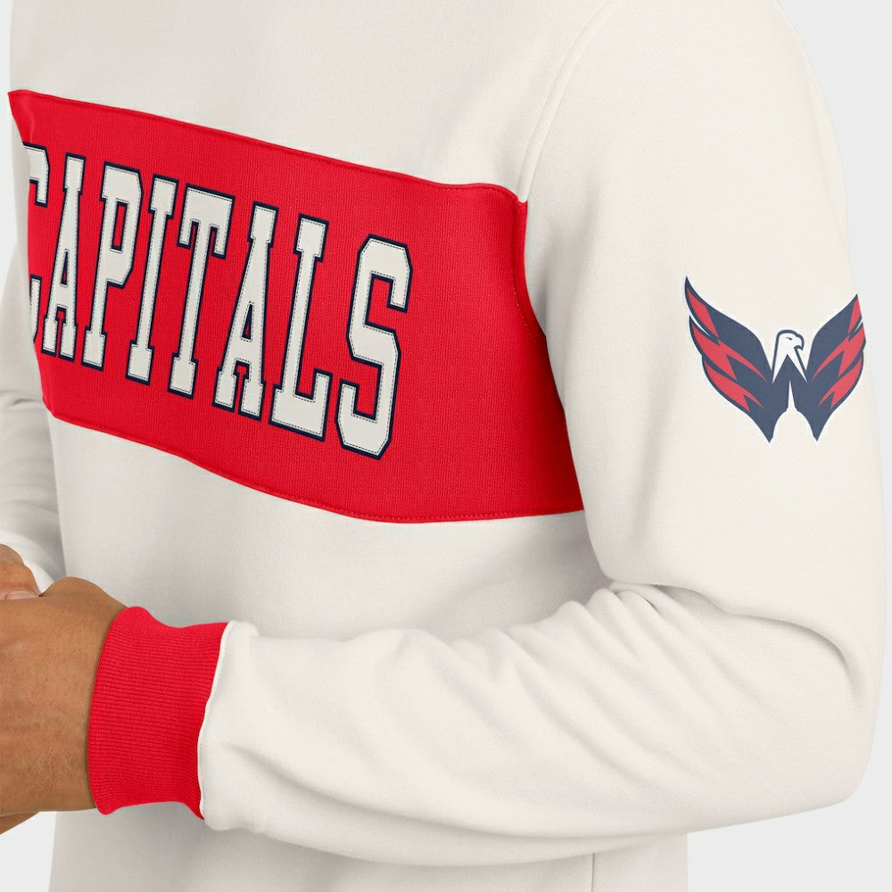 NHL Cream Washington Capitals Darius Rucker Collection by Fanatics Colorblock Pullover Sweatshirt