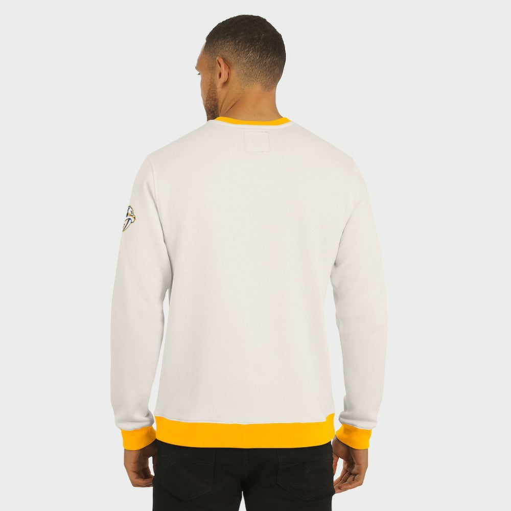 NHL Cream Nashville Predators Darius Rucker Collection by Fanatics Colorblock Pullover Sweatshirt