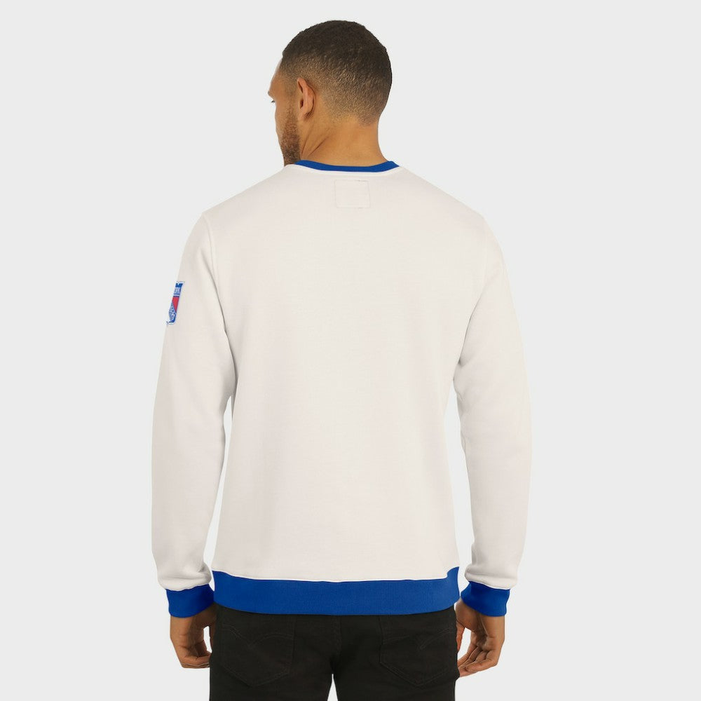 NHL Cream New York Rangers Darius Rucker Collection by Fanatics Colorblock Pullover Sweatshirt
