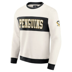 NHL Cream Pittsburgh Penguins Darius Rucker Collection by Fanatics Colorblock Pullover Sweatshirt
