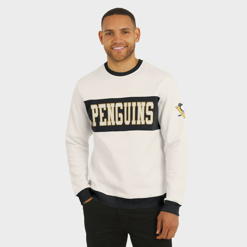 NHL Cream Pittsburgh Penguins Darius Rucker Collection by Fanatics Colorblock Pullover Sweatshirt