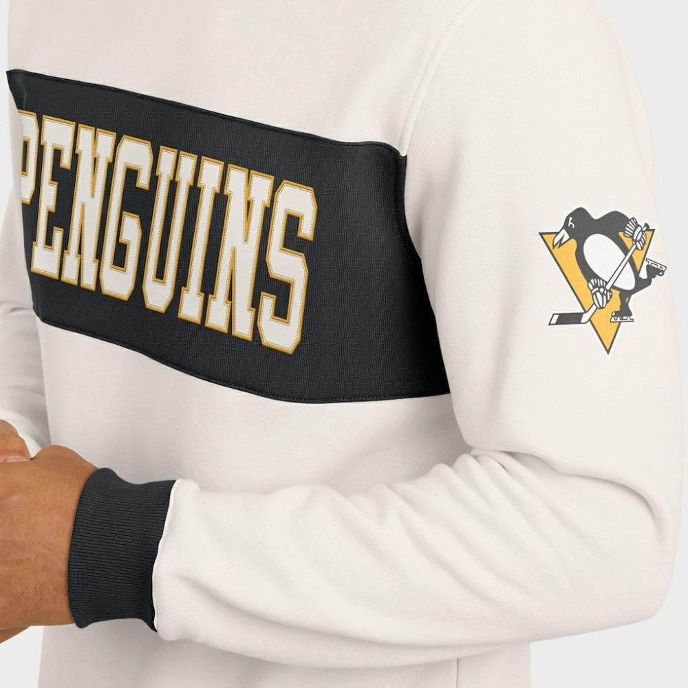 NHL Cream Pittsburgh Penguins Darius Rucker Collection by Fanatics Colorblock Pullover Sweatshirt