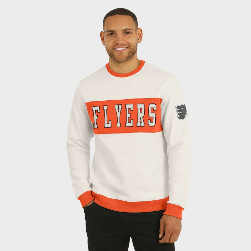 NHL Cream Philadelphia Flyers Darius Rucker Collection by Fanatics Colorblock Pullover Sweatshirt