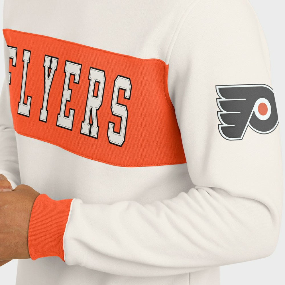 NHL Cream Philadelphia Flyers Darius Rucker Collection by Fanatics Colorblock Pullover Sweatshirt