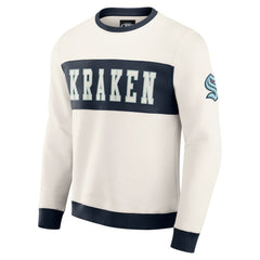 NHL Cream Seattle Kraken Darius Rucker Collection by Fanatics Colorblock Pullover Sweatshirt