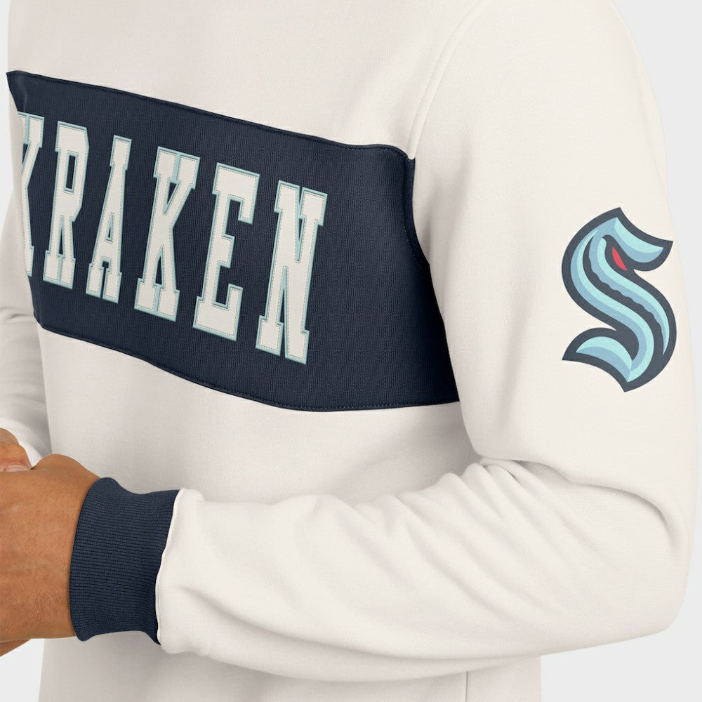 NHL Cream Seattle Kraken Darius Rucker Collection by Fanatics Colorblock Pullover Sweatshirt