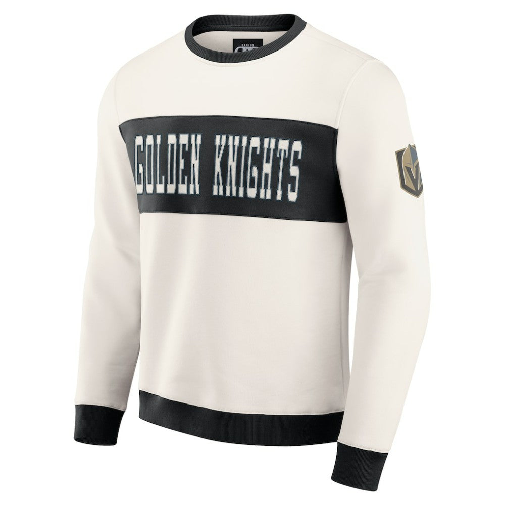 NHL Cream Vegas Golden Knights Darius Rucker Collection by Fanatics Colorblock Pullover Sweatshirt
