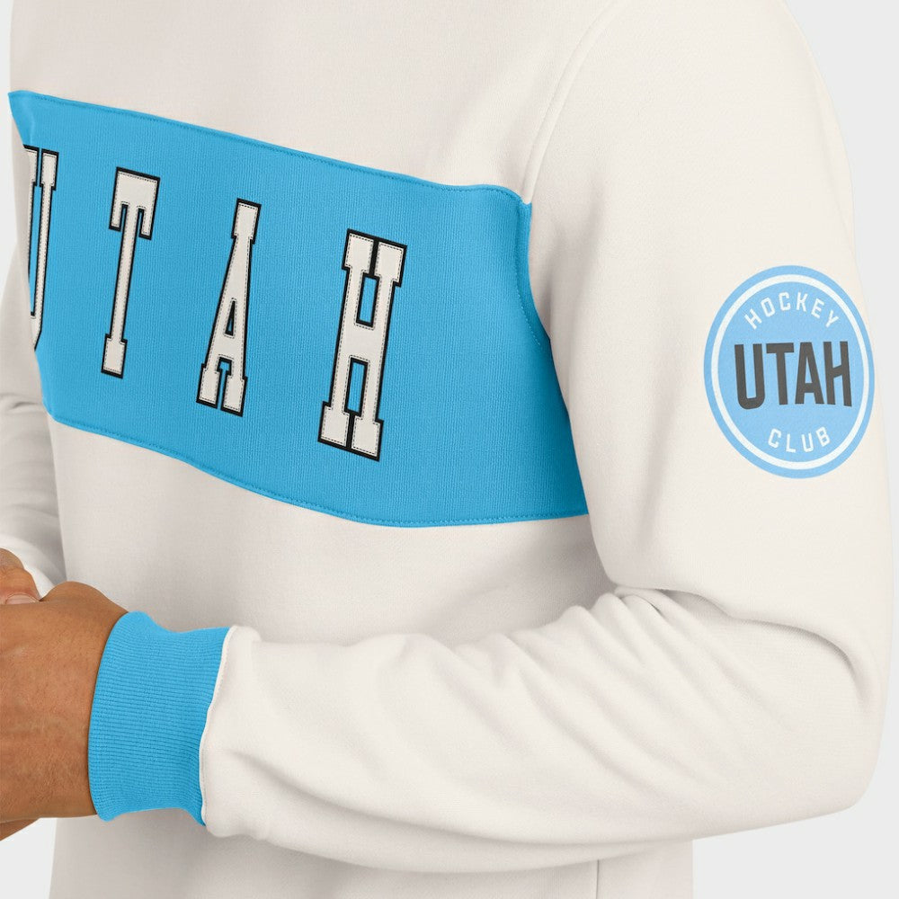 NHL Cream Utah Hockey Club Darius Rucker Collection by Fanatics Colorblock Pullover Sweatshirt