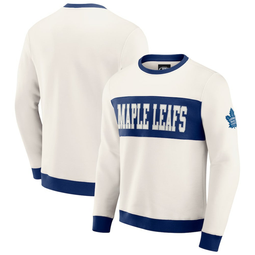NHL Cream Toronto Maple Leafs Darius Rucker Collection by Fanatics Colorblock Pullover Sweatshirt