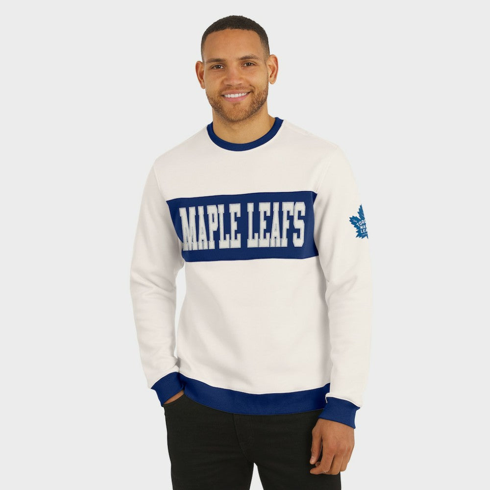 NHL Cream Toronto Maple Leafs Darius Rucker Collection by Fanatics Colorblock Pullover Sweatshirt