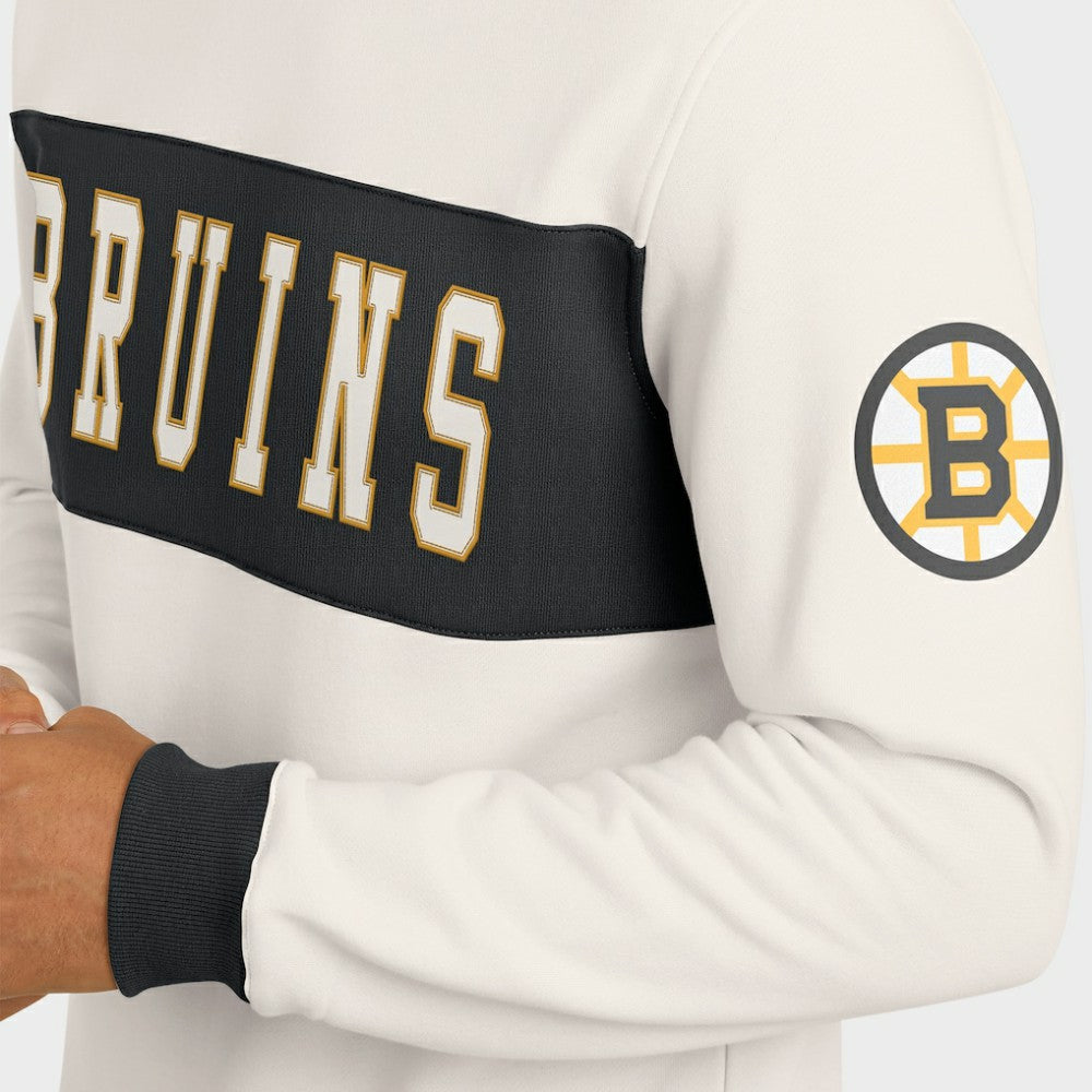 NHL Cream Boston Bruins Darius Rucker Collection by Fanatics Colorblock Pullover Sweatshirt