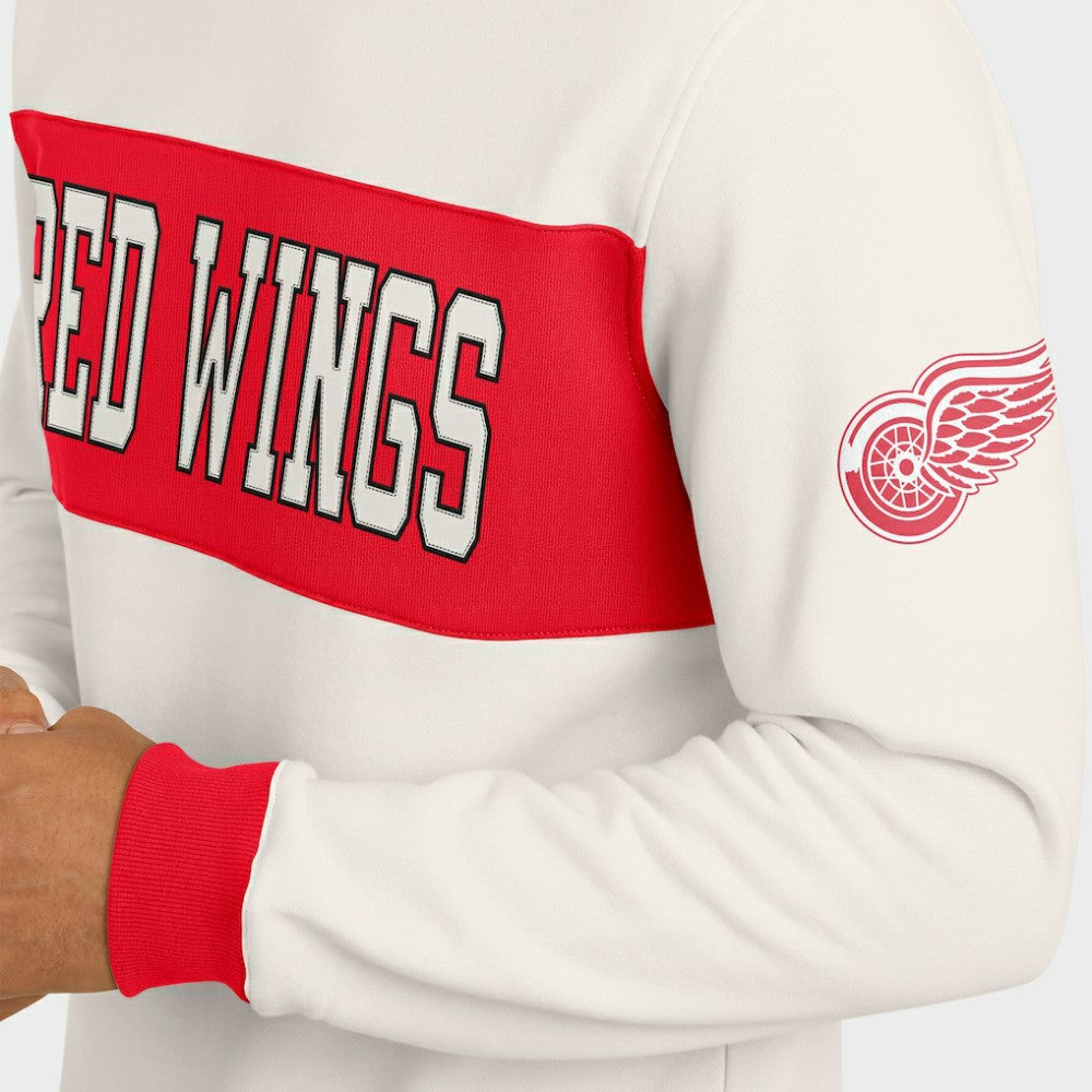 NHL Cream Detroit Red Wings Darius Rucker Collection by Fanatics Colorblock Pullover Sweatshirt