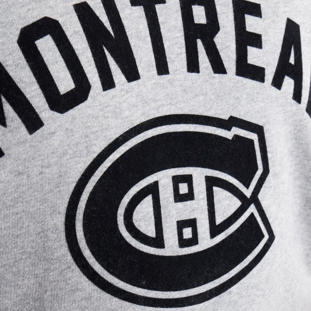 NHL Athletic Heather Gray Montreal Canadiens Todd Snyder by Fanatics Relaxed Canadian Fleece Crew