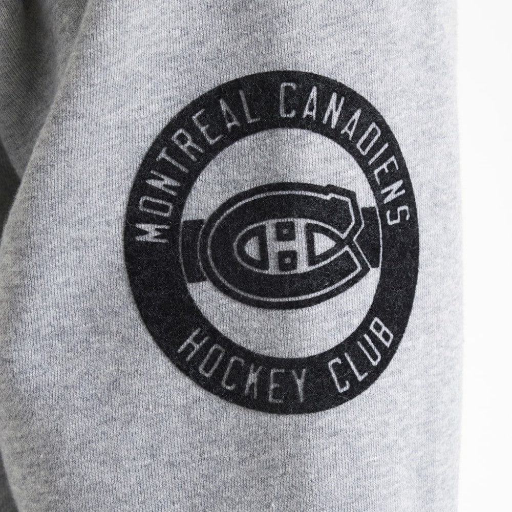NHL Athletic Heather Gray Montreal Canadiens Todd Snyder by Fanatics Relaxed Canadian Fleece Crew