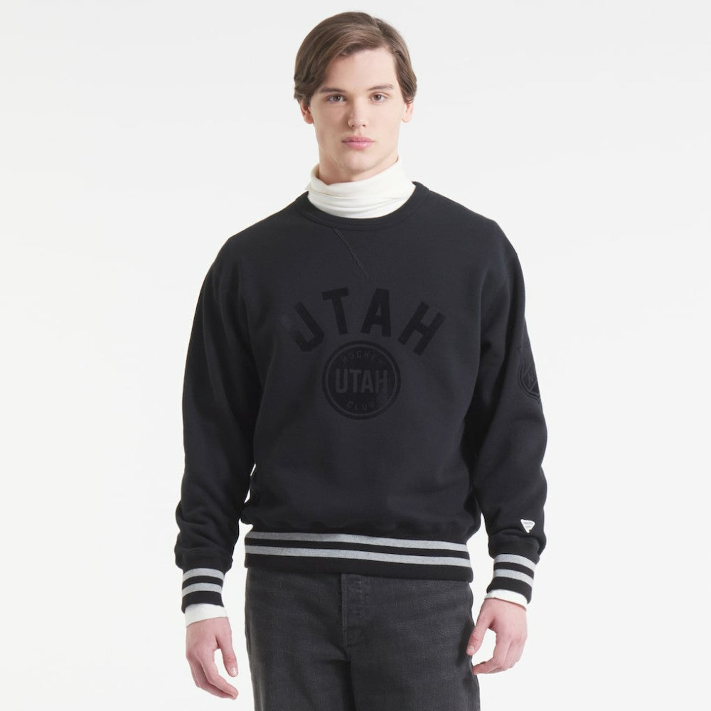 NHL Black Utah Mammoth Todd Snyder by Fanatics Relaxed Canadian Fleece Crew