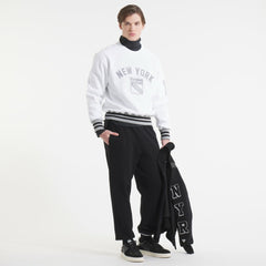 NHL White New York Rangers Todd Snyder by Fanatics Relaxed Canadian Fleece Crew