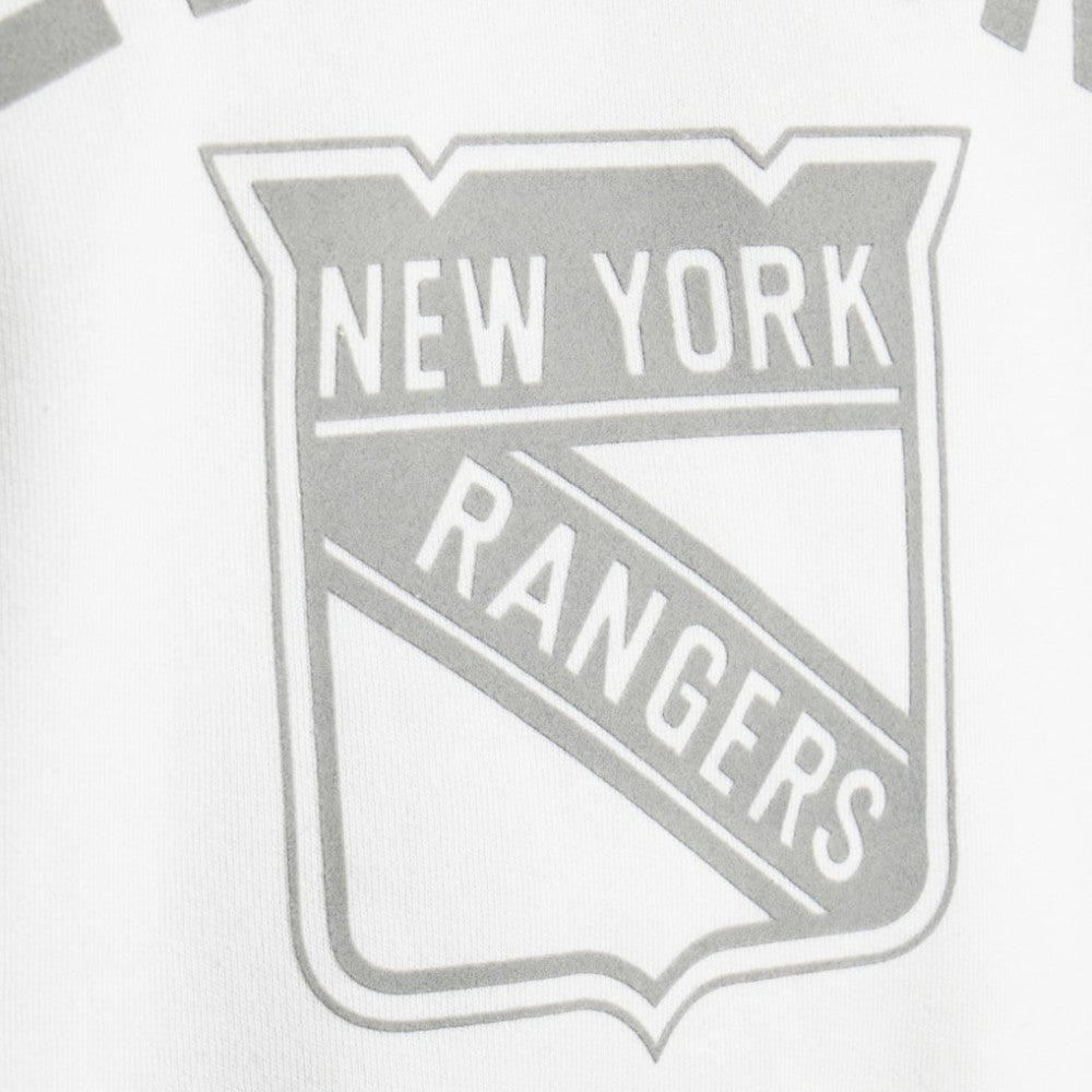 NHL White New York Rangers Todd Snyder by Fanatics Relaxed Canadian Fleece Crew