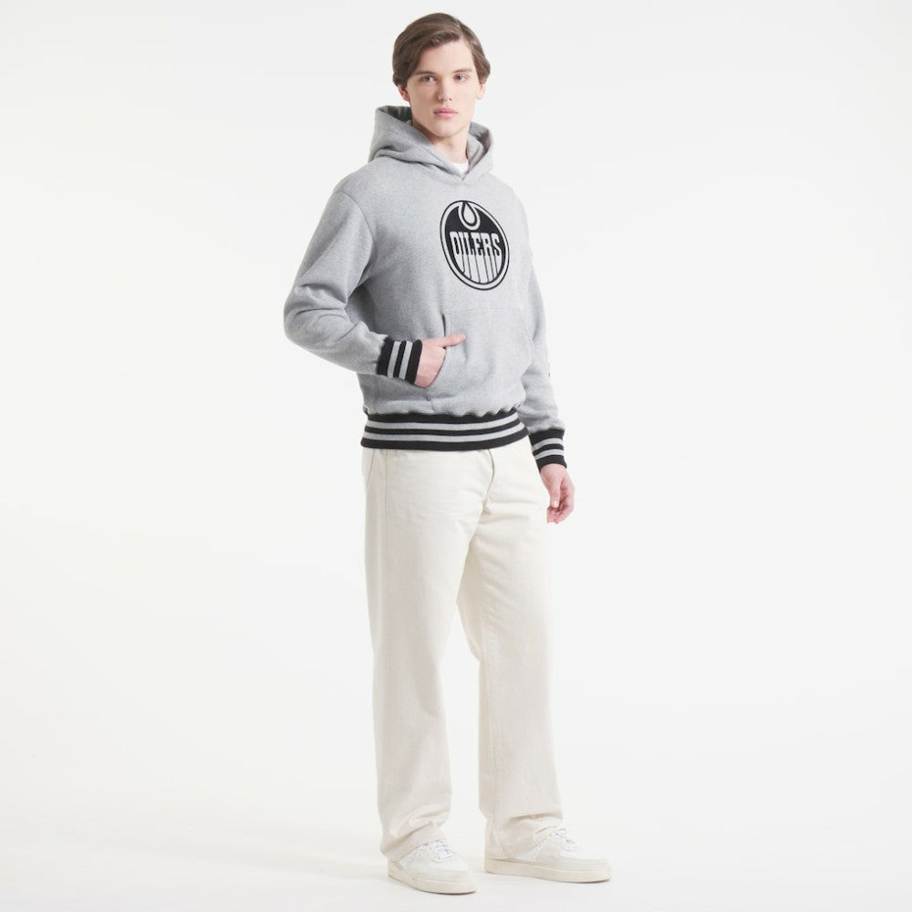 NHL Athletic Heather Gray Edmonton Oilers Todd Snyder by Fanatics Relaxed Canadian Fleece Hoodie