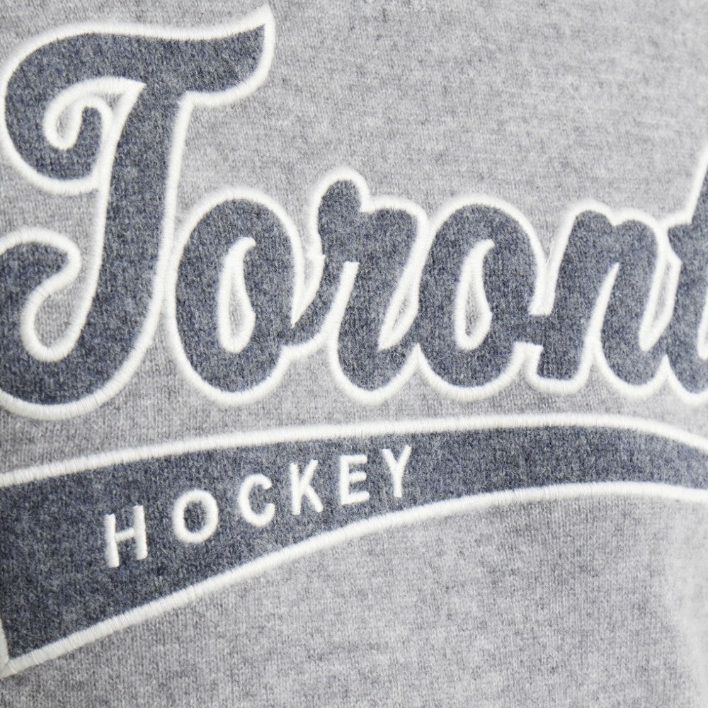 NHL Athletic Heather Gray Toronto Maple Leafs Todd Snyder by Fanatics Cashmere Crew Sweater