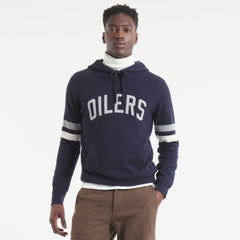NHL Navy Edmonton Oilers Todd Snyder by Fanatics Cashmere Hooded Sweater