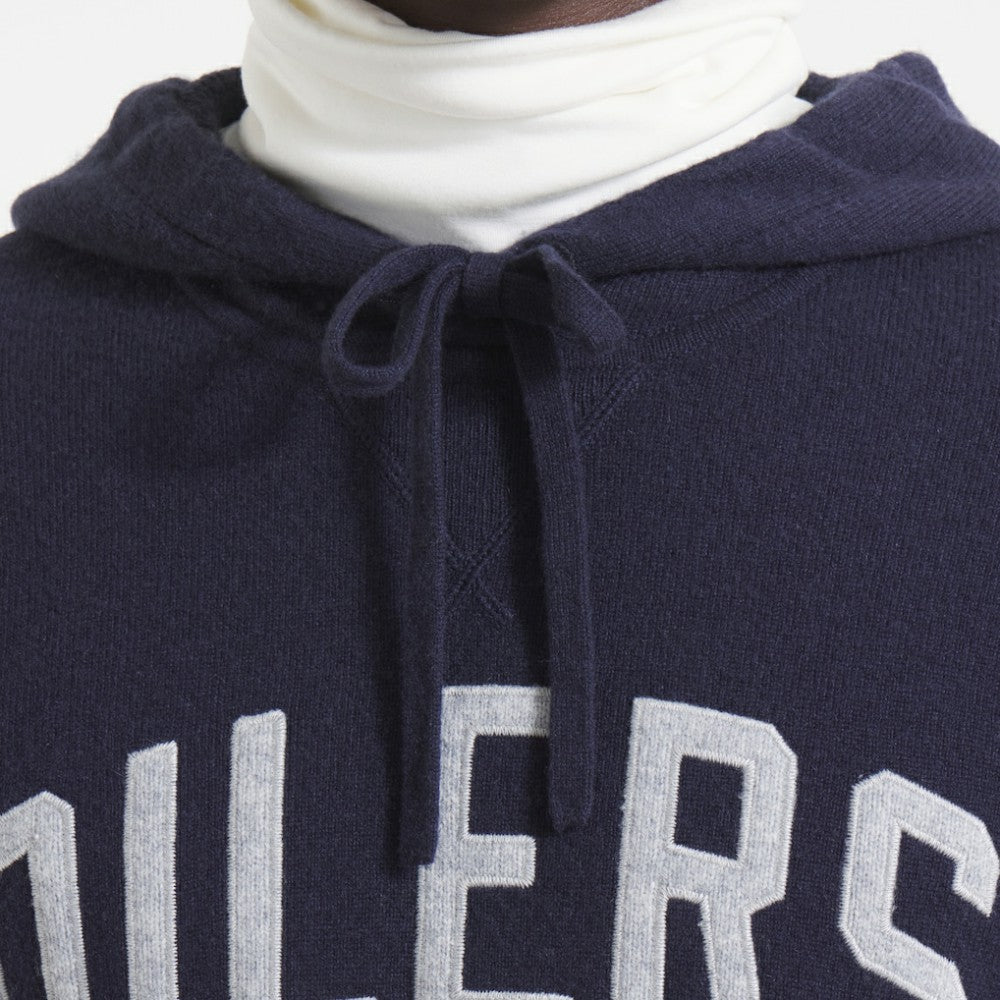 NHL Navy Edmonton Oilers Todd Snyder by Fanatics Cashmere Hooded Sweater