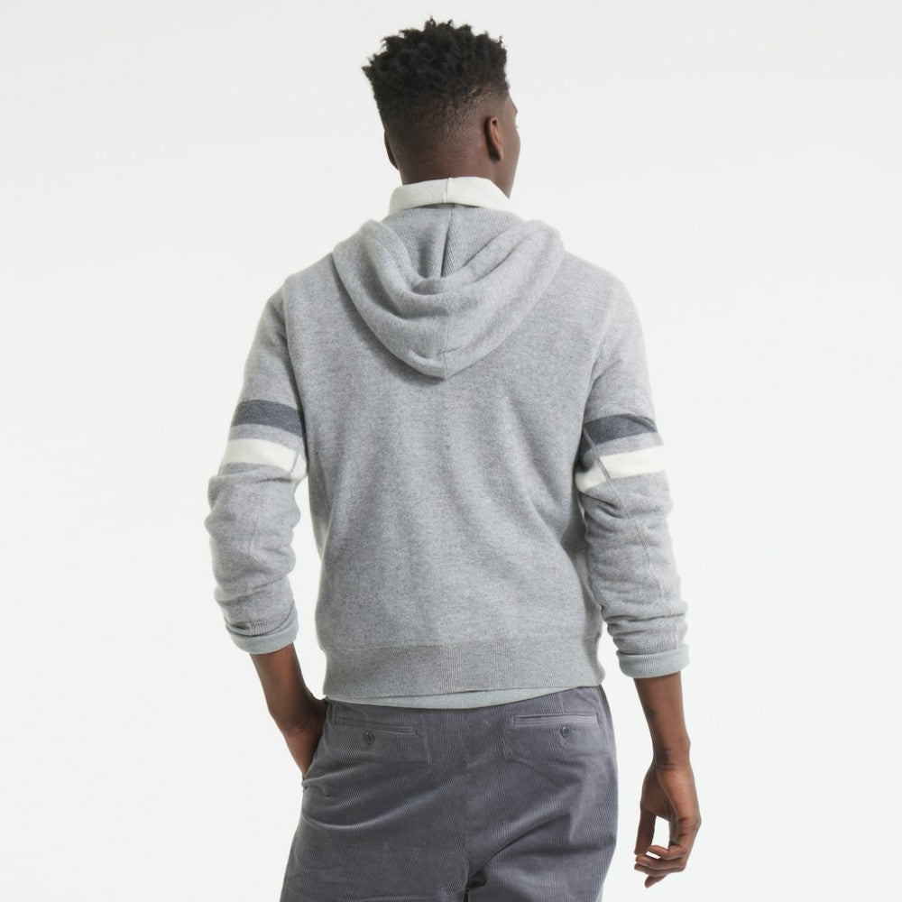 NHL Athletic Heather Gray Tampa Bay Lightning Todd Snyder by Fanatics Cashmere Hooded Sweater