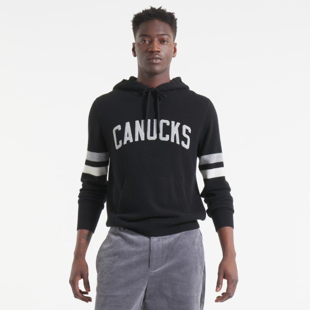 NHL Black Vancouver Canucks Todd Snyder by Fanatics Cashmere Hooded Sweater