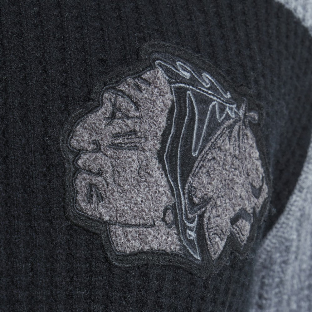 NHL Dark Heather Gray Chicago Blackhawks Todd Snyder by Fanatics Cashmere Rugby Sweater