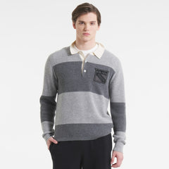 NHL Athletic Heather Gray New York Rangers Todd Snyder by Fanatics Cashmere Rugby Sweater