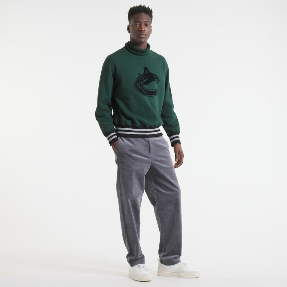 NHL Dark Green Vancouver Canucks Todd Snyder by Fanatics Relaxed Canadian Fleece Turtleneck