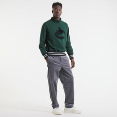 NHL Dark Green Vancouver Canucks Todd Snyder by Fanatics Relaxed Canadian Fleece Turtleneck