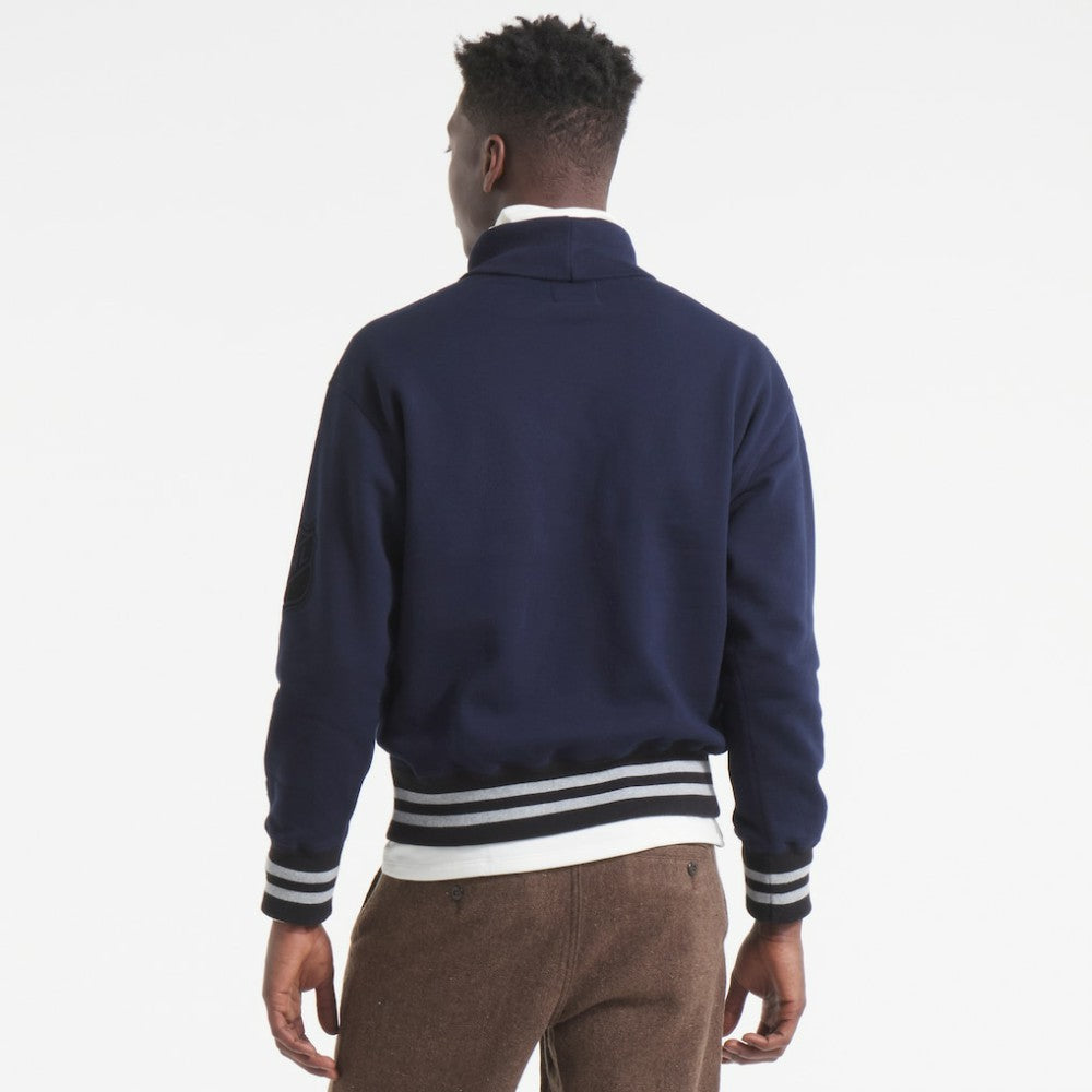NHL Navy Edmonton Oilers Todd Snyder by Fanatics Relaxed Canadian Fleece Turtleneck