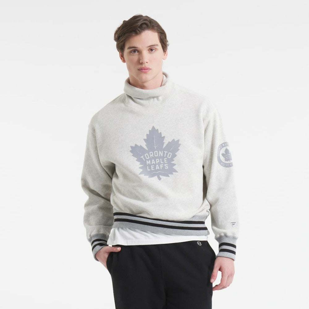 NHL Heather Gray Toronto Maple Leafs Todd Snyder by Fanatics Relaxed Canadian Fleece Turtleneck