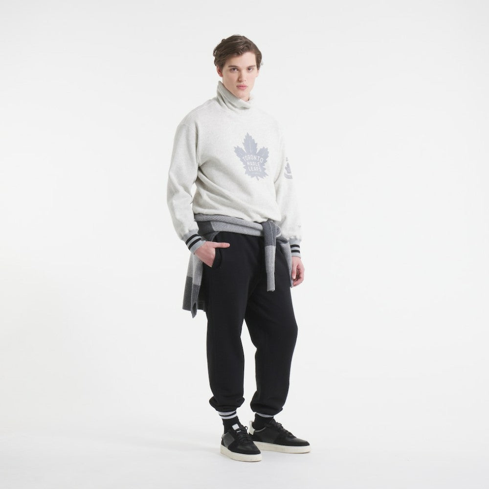 NHL Heather Gray Toronto Maple Leafs Todd Snyder by Fanatics Relaxed Canadian Fleece Turtleneck