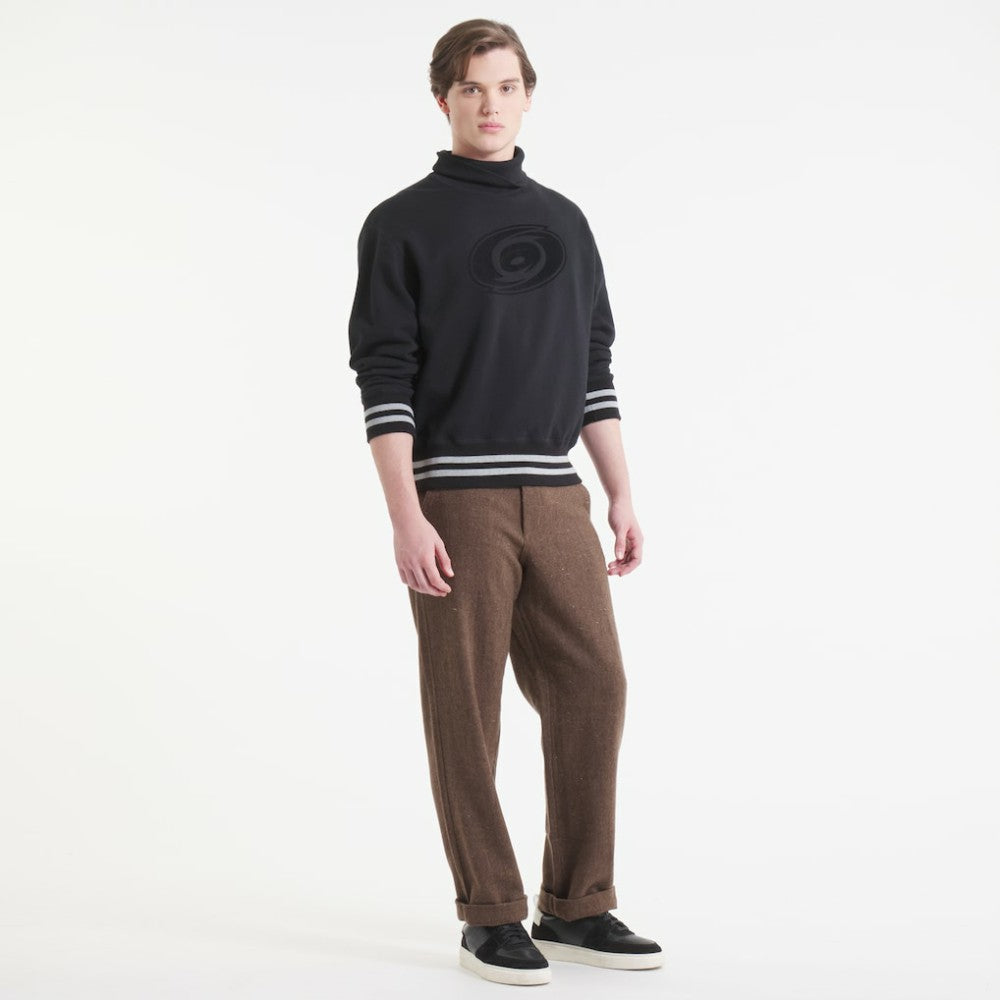NHL Black Carolina Hurricanes Todd Snyder by Fanatics Relaxed Canadian Fleece Turtleneck
