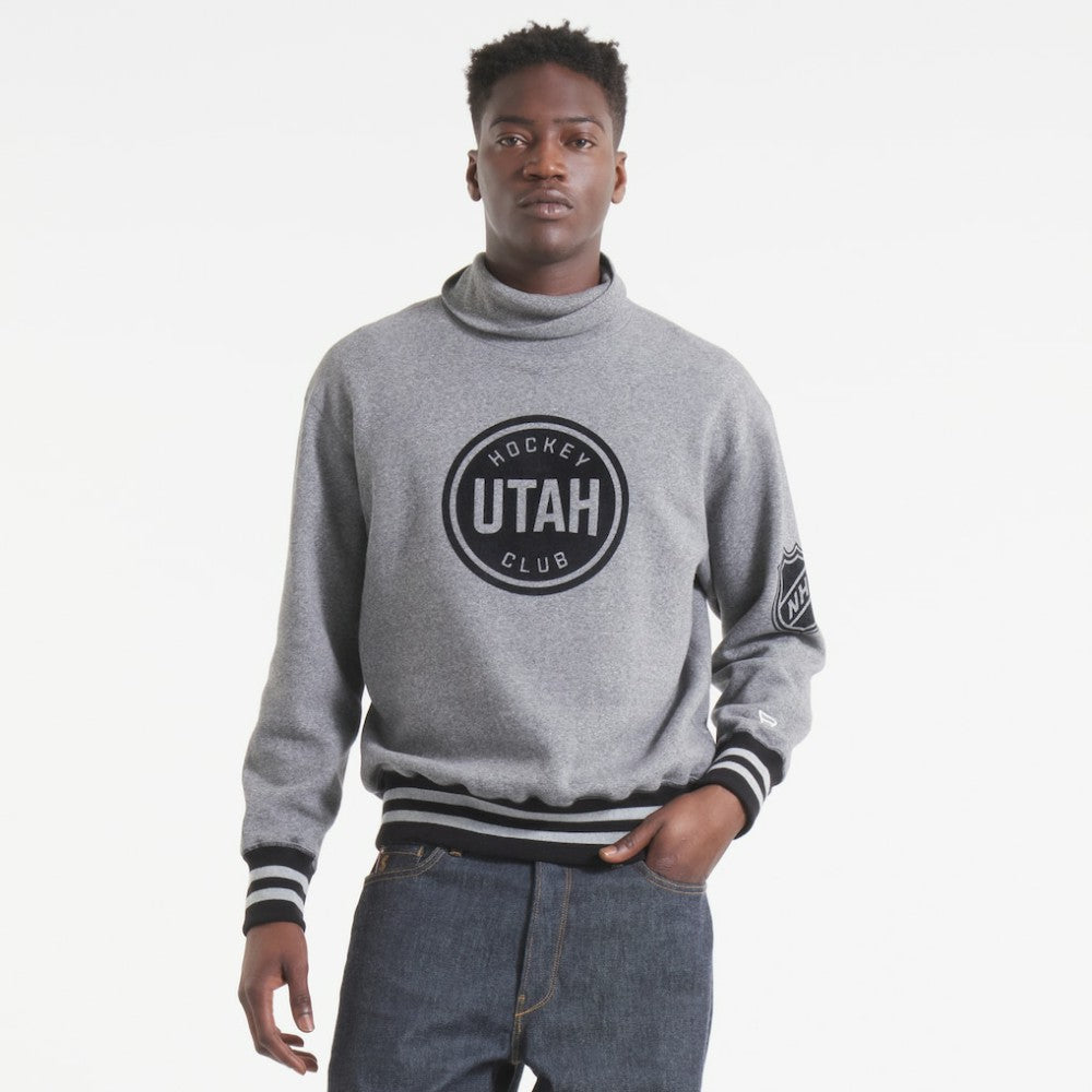 NHL Dark Heather Gray Utah Mammoth Todd Snyder by Fanatics Relaxed Canadian Fleece Turtleneck
