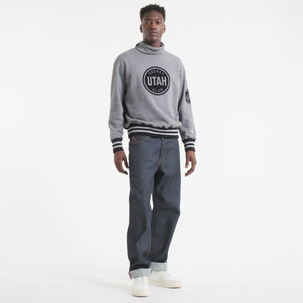 NHL Dark Heather Gray Utah Mammoth Todd Snyder by Fanatics Relaxed Canadian Fleece Turtleneck