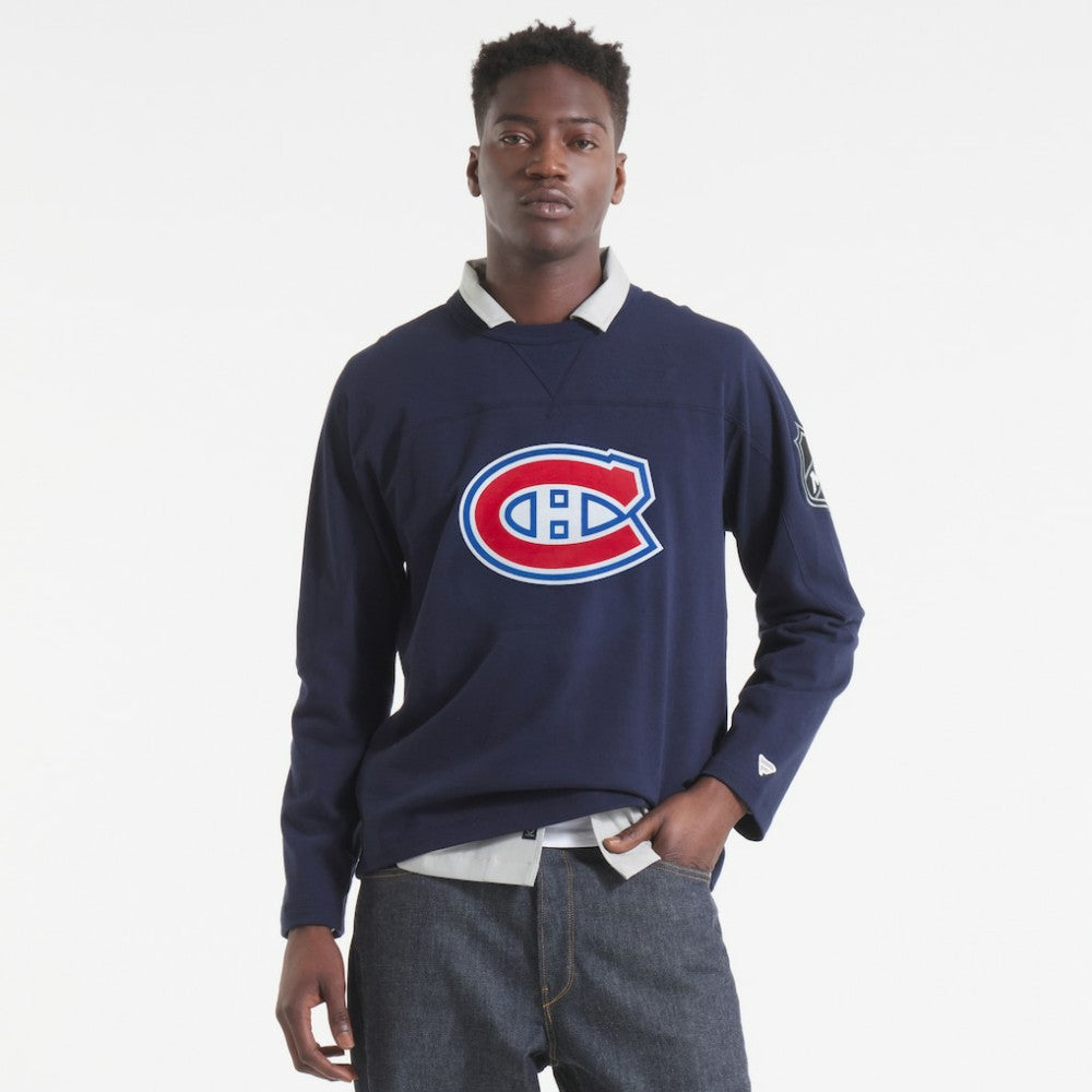 NHL Navy Montreal Canadiens Todd Snyder by Fanatics Heavyweight Football Jersey