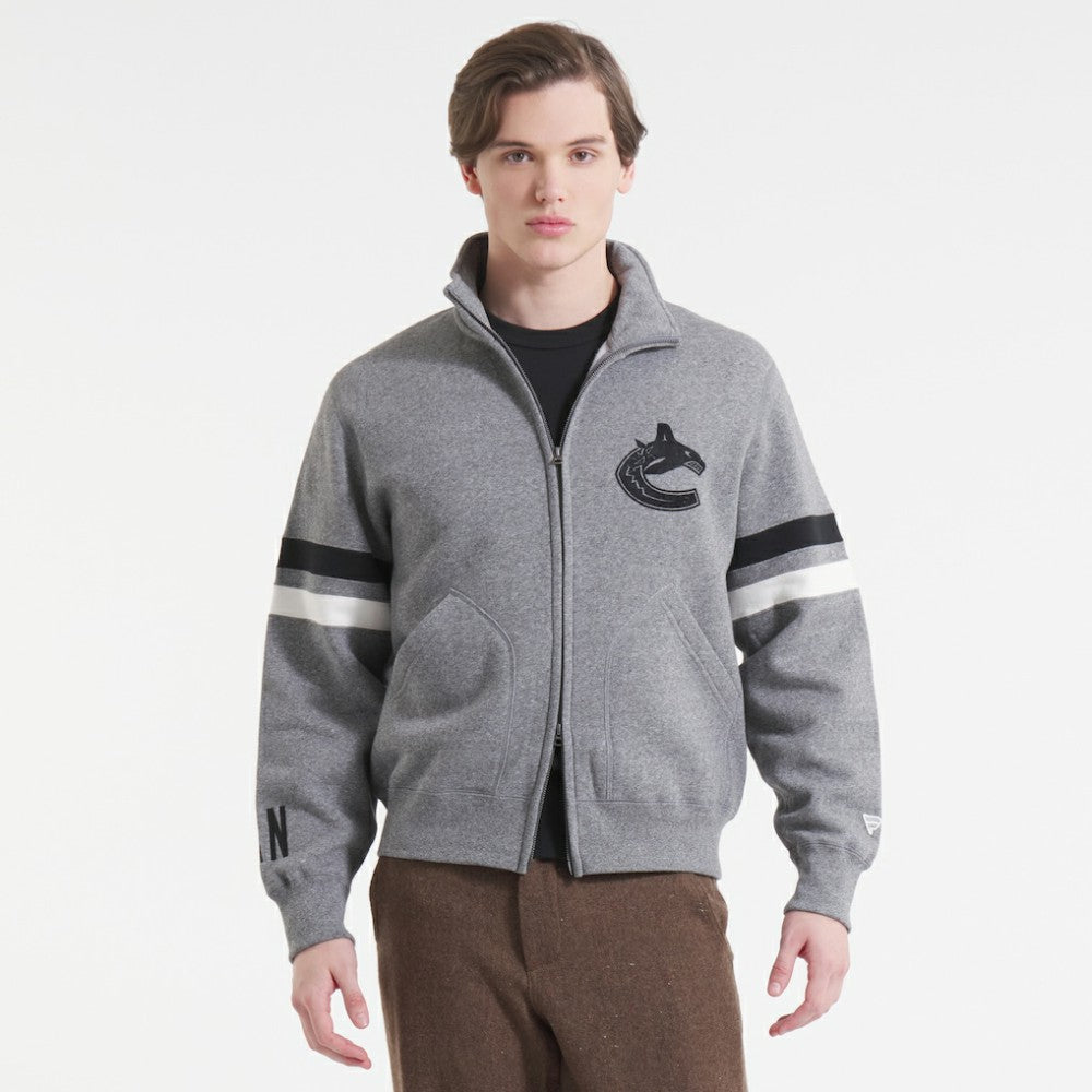 NHL Dark Heather Gray Vancouver Canucks Todd Snyder by Fanatics Full-Zip Fleece