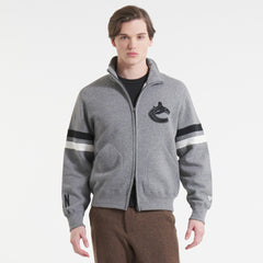 NHL Dark Heather Gray Vancouver Canucks Todd Snyder by Fanatics Full-Zip Fleece