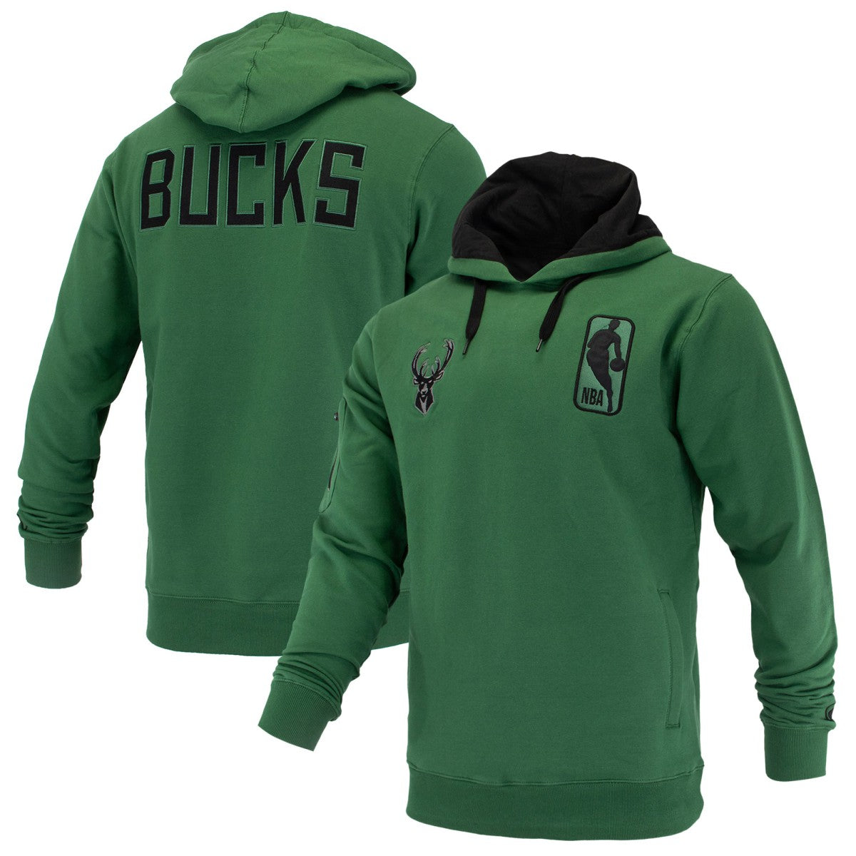 NBA Milwaukee Bucks FISLL Unisex Logoman Shadow Collection Pullover Hoodie