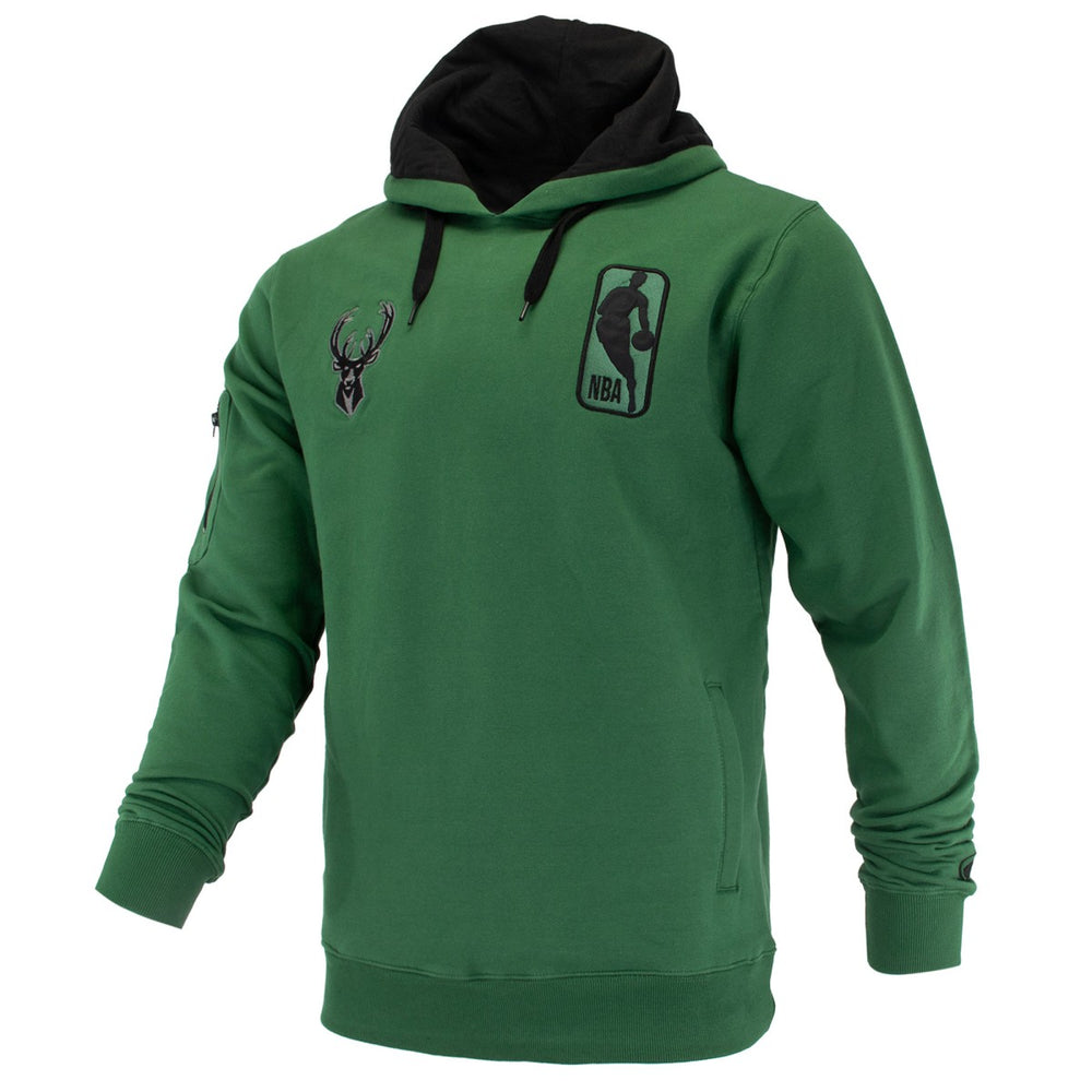 NBA Milwaukee Bucks FISLL Unisex Logoman Shadow Collection Pullover Hoodie