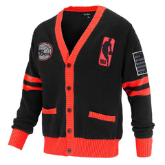 NBA Philadelphia 76ers FISLL Unisex Logoman Shadow Collection Full-Button Cardigan Sweater